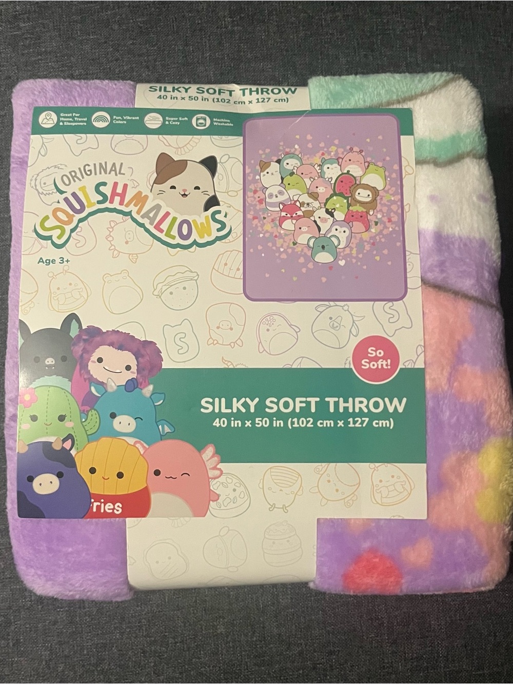 Squishmallows Silky Soft Throw Blanket